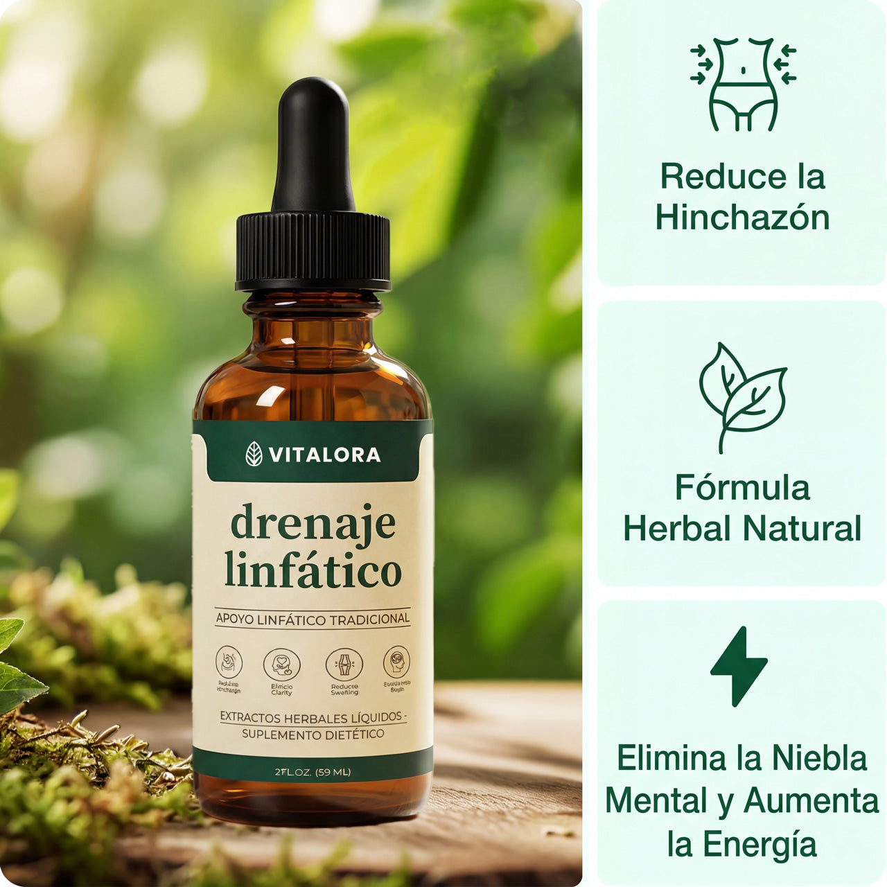 Gotas de Bienestar para Drenaje Linfático | Vitalora DrenaDrops™