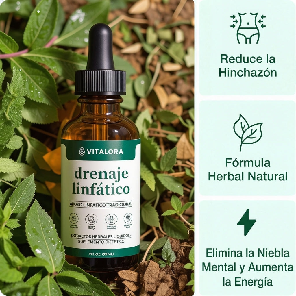 Gotas de Bienestar para Drenaje Linfático | Vitalora DrenaDrops™