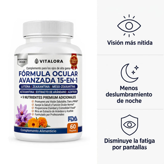 Vitalora Vision+™ Fórmula Ocular Avanzada | Una visión nítida y sostenida, día tras día